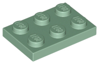 Plaatje in Gallery viewer laden, LEGO® los onderdeel Plaat Algemeen in kleur Zandgroen 3021