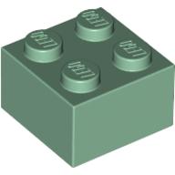 Plaatje in Gallery viewer laden, LEGO® los onderdeel Steen in kleur Zandgroen 3003