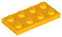 Plaatje in Gallery viewer laden, LEGO® los onderdeel Plaat Algemeen Helder Licht Oranje 3020
