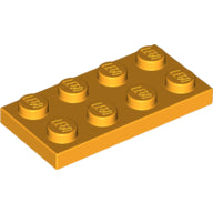 Plaatje in Gallery viewer laden, LEGO® los onderdeel Plaat Algemeen Helder Licht Oranje 3020