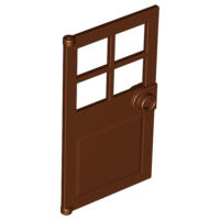 Plaatje in Gallery viewer laden, LEGO® los onderdeel Deur in kleur Roodachtig Bruin 60623