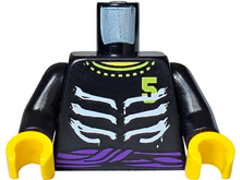 Plaatje in Gallery viewer laden, LEGO® los onderdeel Lijf met Motief Zwart 973pb1019c01