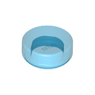Plaatje in Gallery viewer laden, LEGO® los onderdeel Tegel Rond Doorzichtig Donkerblauw 98138
