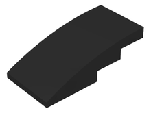 Plaatje in Gallery viewer laden, LEGO® los onderdeel Dakpan Gebogen in kleur Zwart 93606