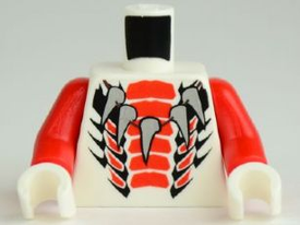 LEGO® los onderdeel Lijf met Motief Wit 973pb1036c01