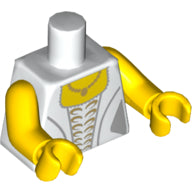 LEGO® los onderdeel Lijf met Motief Wit 973pb0963c01