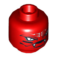 Plaatje in Gallery viewer laden, LEGO® los onderdeel Hoofd in kleur Rood 3626cpb0661