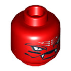 LEGO® los onderdeel Hoofd in kleur Rood 3626cpb0661