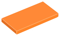 LEGO® los onderdeel Tegel Algemeen in kleur Oranje 87079