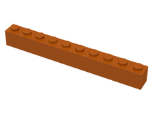 Plaatje in Gallery viewer laden, LEGO® los onderdeel Steen in kleur Donker Oranje 6111