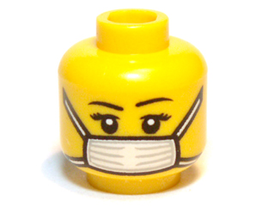LEGO® los onderdeel Hoofd in kleur Geel 3626pb0657