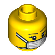 LEGO® los onderdeel Hoofd in kleur Geel 3626pb0657