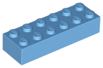 LEGO® los onderdeel Steen in kleur Medium Blauw 2456