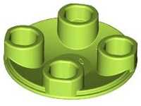 LEGO® los onderdeel Plaat Rond in kleur Limoen 2654