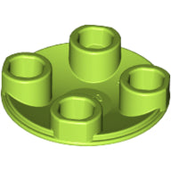 LEGO® los onderdeel Plaat Rond in kleur Limoen 2654