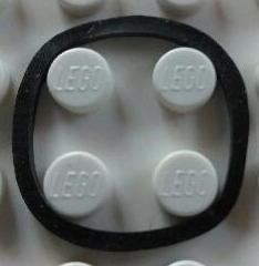 LEGO® los onderdeel Elastiek in kleur Zwart x88