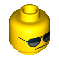 Plaatje in Gallery viewer laden, LEGO® los onderdeel Hoofd in kleur Geel 3626cpb0642
