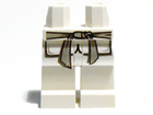 LEGO® los onderdeel Benen met Motief Wit 970c00pb0186