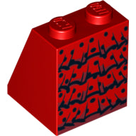 Plaatje in Gallery viewer laden, LEGO® los onderdeel Dakpan met Motief Rood 3678bpb040