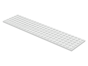 LEGO® los onderdeel Plaat Algemeen in kleur Wit 3026