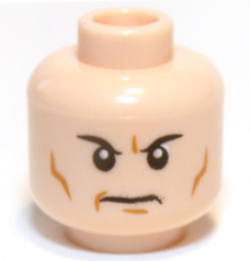 LEGO® los onderdeel Hoofd in kleur Lichte Noga 3626pb0647