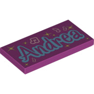 LEGO® los onderdeel Tegel met Motief Magenta 87079pb0050