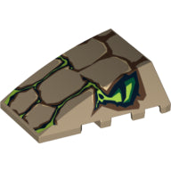 Plaatje in Gallery viewer laden, LEGO® onderdeel Wig met Motief Donker Geelbruin 47753pb028