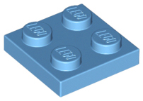 Plaatje in Gallery viewer laden, LEGO® los onderdeel Plaat Algemeen Medium Blauw 3022