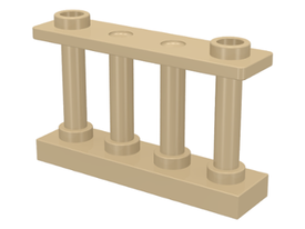 LEGO® los onderdeel Hek in kleur Geelbruin 30055