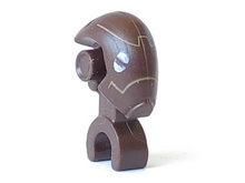 Plaatje in Gallery viewer laden, LEGO® los onderdeel Hoofd Aangepast Donker Bruin 98103pb01