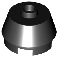 LEGO® los onderdeel Kegel in kleur Zwart 98100