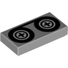 LEGO® Tegel met Motief Licht Blauwachtig Grijs 3069p02