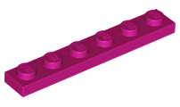 LEGO® los onderdeel Plaat Algemeen in kleur Magenta 3666