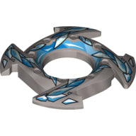 LEGO® los onderdeel Ring in kleur Zilver 98341pb04