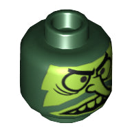 LEGO® los onderdeel Hoofd in kleur Donkergroen 3626cpb0665