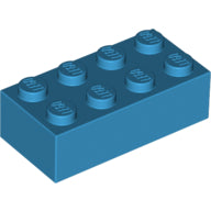 Plaatje in Gallery viewer laden, LEGO® los onderdeel Steen in kleur Donker Azuurblauw 3001