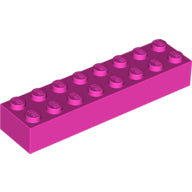 Plaatje in Gallery viewer laden, LEGO® los onderdeel Steen in kleur Donker Roze 3007