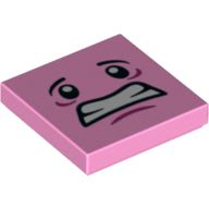LEGO® los onderdeel Tegel met Motief Fel Roze 3068pb0566