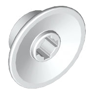 LEGO® los onderdeel Wiel in kleur Wit 50254