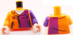 LEGO® los onderdeel Lijf met Motief Oranje 973pb1007c01