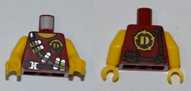 LEGO® los onderdeel Lijf met Motief Donkerrood 973pb0992c01