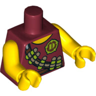 LEGO® los onderdeel Lijf met Motief Donkerrood 973pb0992c01
