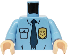 LEGO® onderdeel Lijf met Motief Medium Blauw 973pb1008c01