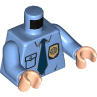 LEGO® onderdeel Lijf met Motief Medium Blauw 973pb1008c01