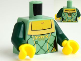 LEGO® los onderdeel Lijf met Motief Zandgroen 973pb1032c01