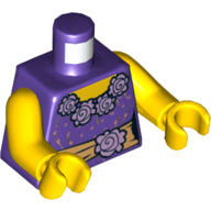 Plaatje in Gallery viewer laden, LEGO® los onderdeel Lijf met Motief Donkerpaars 973pb1069c01
