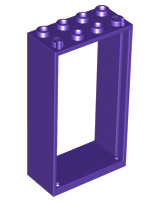 LEGO® los onderdeel Deurkozijn in kleur Donkerpaars 60599
