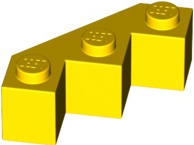 LEGO® los onderdeel Steen Aangepast in kleur Geel 2462