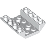 LEGO® los onderdeel Dakpan Omgekeerd in kleur Wit 72454