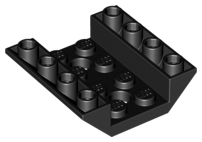 LEGO® los onderdeel Dakpan Omgekeerd in kleur Zwart 72454